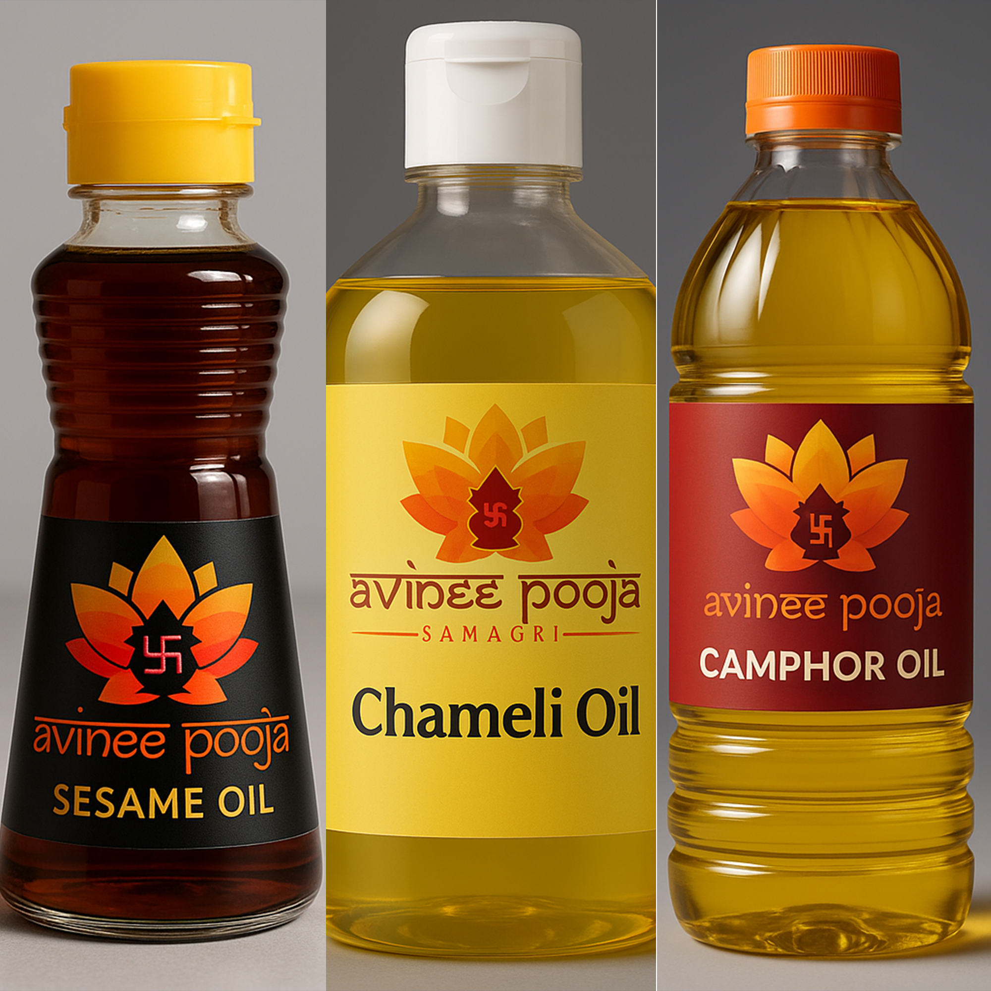 Buy Avinee Pooja Oils – Chameli, Til & Camphor for Rituals & Aarti